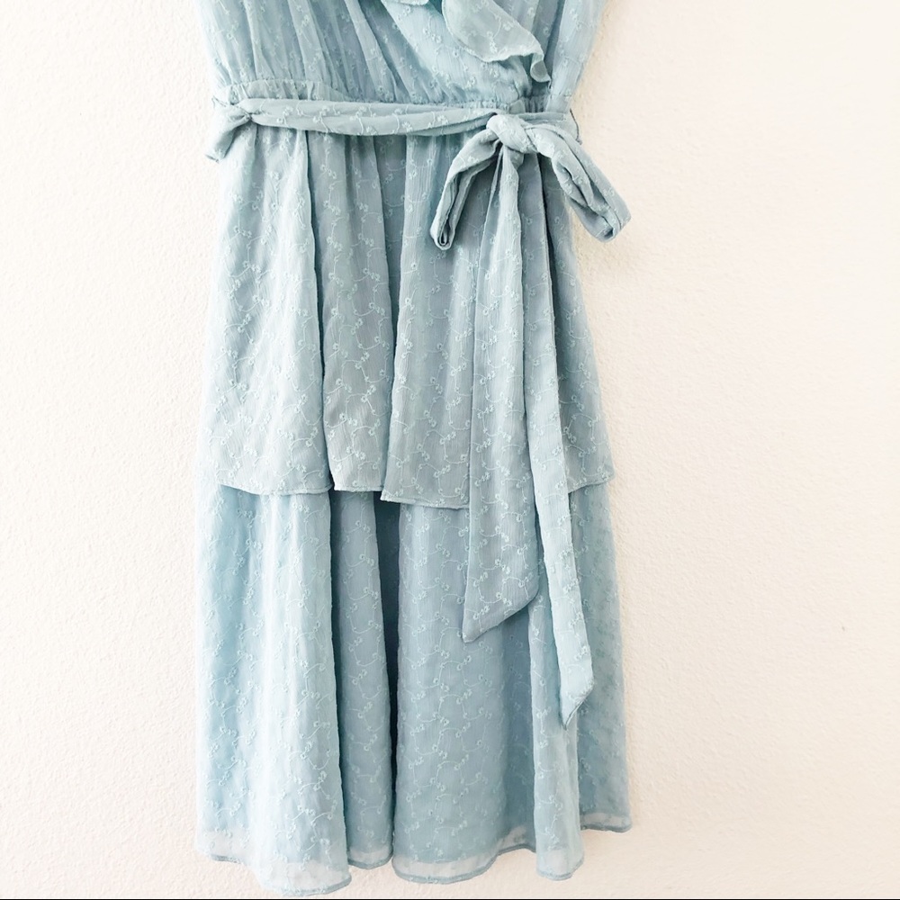 Gal Meets Glam Collection Blue Helena Ruffle Dress - Picture 5 of 12